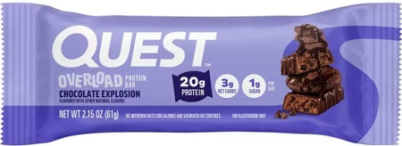 QUEST BAR OVERLOAD CHOCOLATE EXPLOSION 61 g (Box of 12 Units)