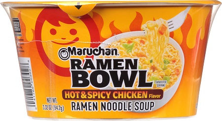 MARUCHAN BOWL HOT & SPICY CHICKEN Ramen Noodles Wholesale Distributor in Montreal Quebec