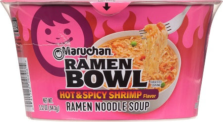 MARUCHAN BOWL HOT & SPICY SHRIMP Ramen Noodles Wholesale Distributor in Montreal Quebec