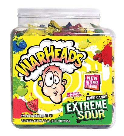 WARHEADS EXT.SOUR HARD CANDY TUB Candy Convenience and Grocery Wholesale Distributor in Montreal Quebec