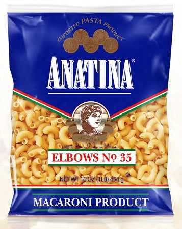 Anatina elbow macaroni pasta in 16 oz box