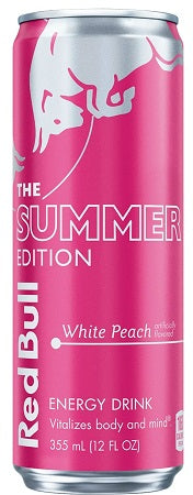 RED BULL -12OZ SUMMER WHITE PEACH Beverage Soda and Juice  Wholesale Distributor in Montreal Quebec