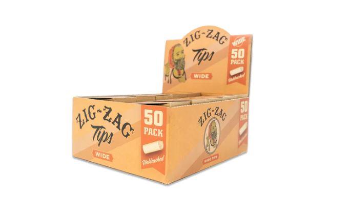 ZIG ZAG UNBLEACHED TIPS WIDE Smoker Accessories Wholesale Distributor in Montreal Quebec