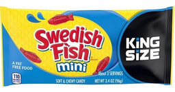 Swedish Fish Mini king-size box, 3.4 oz, 18-piece gummy candy pack
