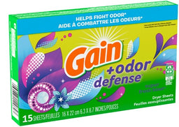 GAIN DRYER SHEETS ODOR DEFENSE -15CT Fabric Care Convenience and Grocery Wholesale Distributor in Montreal Quebec