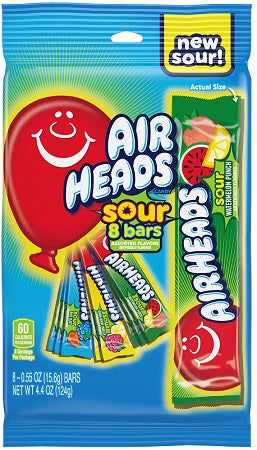 AIRHEADS SOUR 8 BARS PEG 4.4OZ Candy Convenience and Grocery Wholesale Distributor in Montreal Quebec