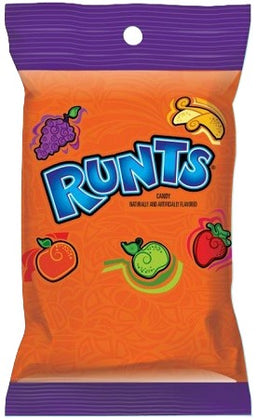 Runts 2 oz peg bag, 12-pack case display