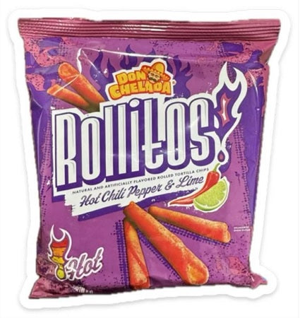 Rollitos Hot Chili Pepper & Lime snack box, 3.25 oz pack