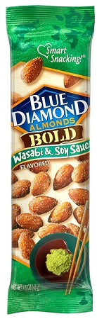 Blue Diamond Almonds Wasabi & Soy tube, 1.5 oz single-serve pack