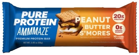 Pure Protein Ammmaze P.B. S'mores nutrition bar, 2.05 oz package