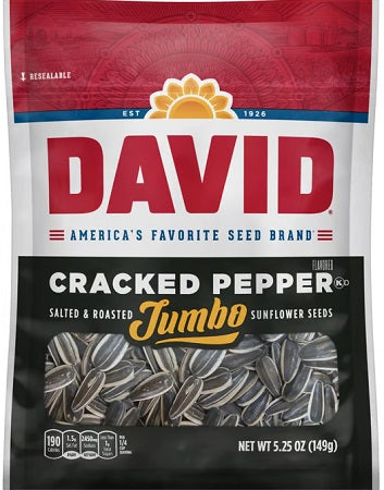DAVID JUMBO BLACK CRACKED PEPPER Convenience and Grocery Snacks Wholesale Distributor in Montreal Quebec