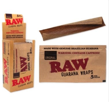 RAW GUARANA WRAPS 5PK Smoker Accessories Wholesale Distributor in Montreal Quebec