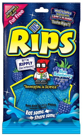 RIPS BITES  BLUE RASP. BAG  -4OZ Candy Convenience and Grocery Wholesale Distributor in Montreal Quebec