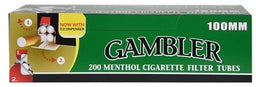 GAMBLER TUBES 100MM MENTHOL Smoker Accessories Wholesale Distributor in Montreal Quebec
