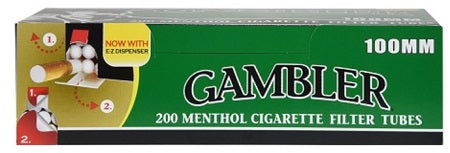 GAMBLER TUBES 100MM MENTHOL Smoker Accessories Wholesale Distributor in Montreal Quebec