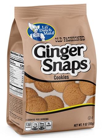 LIL DUTCH 9OZ GINGER SNAPS BAG Convenience and Grocery Snacks Wholesale Distributor in Montreal Quebec