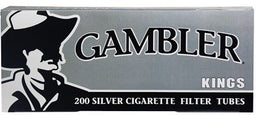 GAMBLER TUBES SILVER 200CT Smoker Accessories Wholesale Distributor in Montreal Quebec