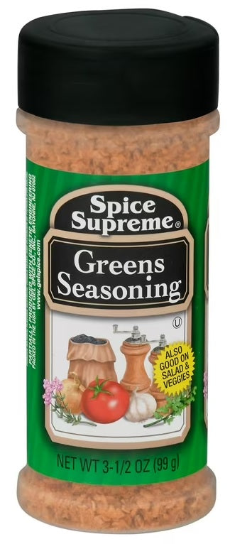 Spice Supreme Greens Seasoning 3.5 oz container, pack of 12 units