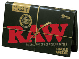 RAW  PAPER BLACK SINGLE WIDE Smoker Accessories Wholesale Distributor in Montreal Quebec