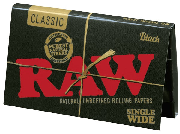 RAW  PAPER BLACK SINGLE WIDE Smoker Accessories Wholesale Distributor in Montreal Quebec