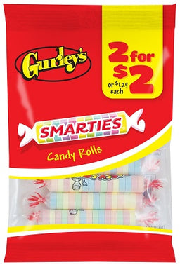 GURLEY'S 2/$2 SMARTIES CANDY ROLLS Candy Convenience and Grocery Wholesale Distributor in Montreal Quebec