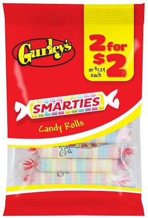 GURLEY'S 2/$2 SMARTIES CANDY ROLLS Candy Convenience and Grocery Wholesale Distributor in Montreal Quebec