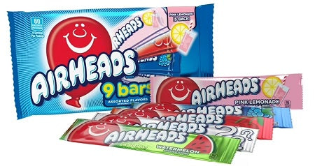AIRHEADS ASST. 9 BARS SHAREABLE Candy Convenience and Grocery Wholesale Distributor in Montreal Quebec