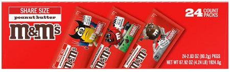M&M's Peanut Butter King Size chocolate bar, 80g wrapper