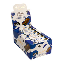 ChocCart Dubai 37g dark biscuit chocolate bar, individual wrapped unit