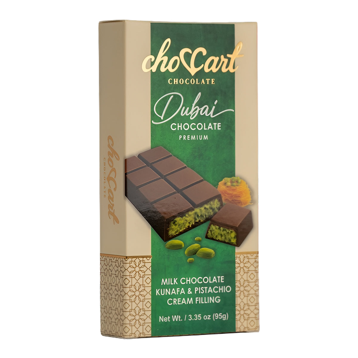 Choccart Dubai 95g milk chocolate bar, 6-pack box