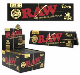 RAW  PAPER BLACK KING SIZE WIDE Smoker Accessories Wholesale Distributor in Montreal Quebec