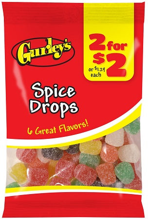 GURLEY'S 2/$2 SPICE DROPS Candy Convenience and Grocery Wholesale Distributor in Montreal Quebec