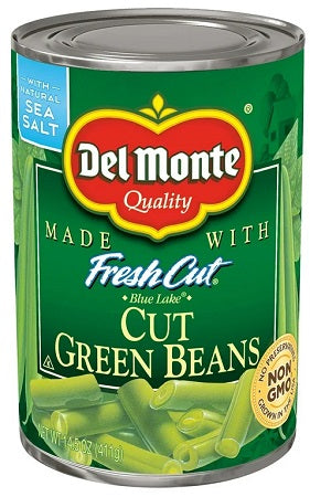 Del Monte cut green beans, 8-count case of 14.5 oz cans