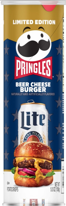 PRINGLES LG. MILLER BEER CHEESE BURGER 156 g (Box of 14 Units)