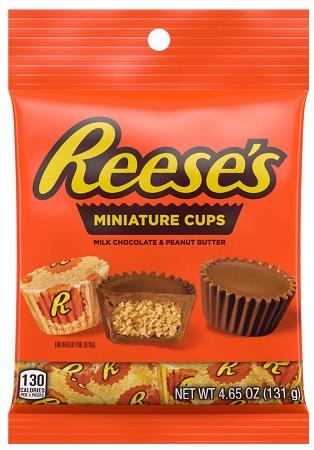 REESE'S MINIS   4.65OZ PEG BAG Chocolate Convenience and Grocery Wholesale Distributor in Montreal Quebec