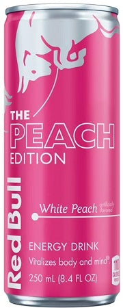 Red Bull White Peach 8.4 oz can, case of 24 units