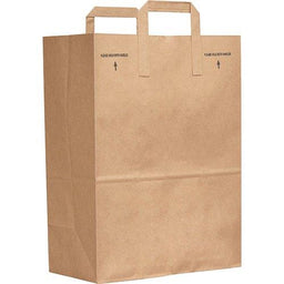 PAPER BAGS 12X7X17 W/HANDLE 1/6 Convenience and Grocery Store Supplies Wholesale Distributor in Montreal Quebec
