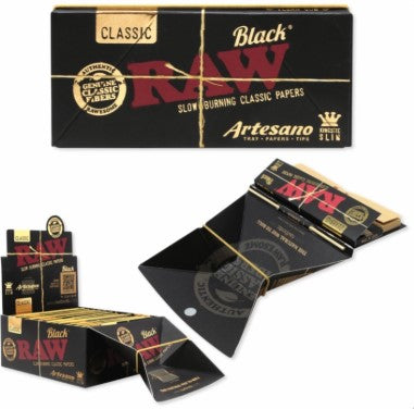 RAW BLACK ARTESANO KING SIZE SLIM Smoker Accessories Wholesale Distributor in Montreal Quebec