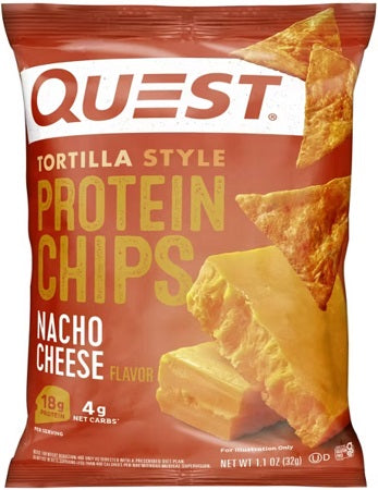 QUEST PROTEIN TORTILLA CHIPS NACHO CHEESE 31 g (Box of 8 Units)