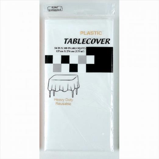 TABLECOVER PLASTIC WHITE -54X108 Cleaning Supplies Wholesale Distributor in Montreal Quebec