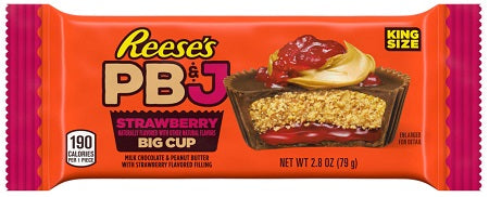 Reese's Big Cup PB&J Straw king-size chocolate bar in wrapper