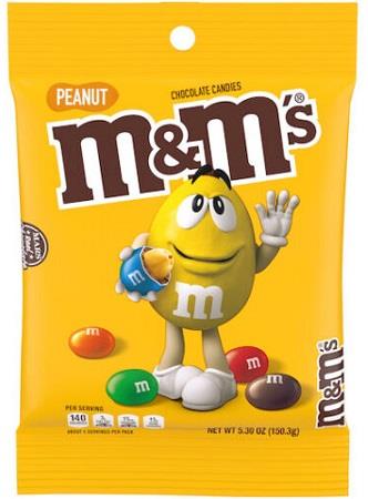 M&M PEG BAG PEANUT 5.3OZ Chocolate Convenience and Grocery Wholesale Distributor in Montreal Quebec