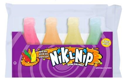 NIK-L-NIP WAX BOTTLES 4PK (REG) Candy Convenience and Grocery Wholesale Distributor in Montreal Quebec