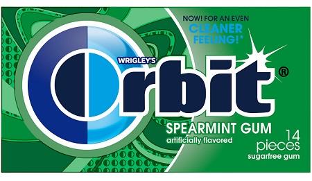 ORBIT GUM SPEARMINT Chewing Gum Convenience and Grocery Wholesale Distributor in Montreal Quebec