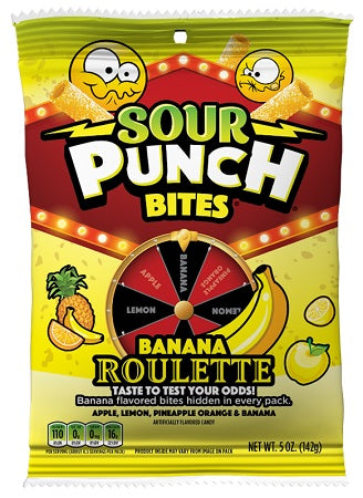 SOUR PUNCH -PEG BANANA ROULETTE Candy Convenience and Grocery Wholesale Distributor in Montreal Quebec