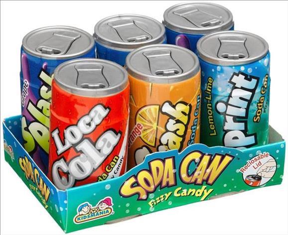 SODA CAN FIZZY CANDY SIX-PACK Novelty Candy Convenience and Grocery Wholesale Distributor in Montreal Quebec