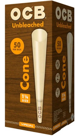 OCB UNBLEACH VIRG CONE 1 1/4 *50CT* Smoker Accessories Wholesale Distributor in Montreal Quebec