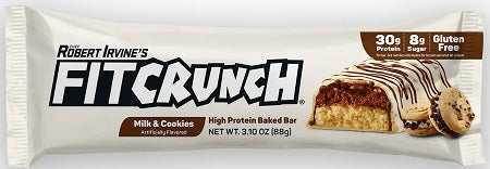 FIT CRUNCH Milk & Cookies nutrition bar, 3.10 oz individual wrapper