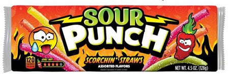 SOUR PUNCH -KING- SCORCHIN' STRAWS Candy Convenience and Grocery Wholesale Distributor in Montreal Quebec