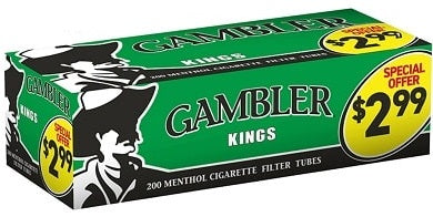 GAMBLER TUBES KING MENTHOL($2.99) Smoker Accessories Wholesale Distributor in Montreal Quebec